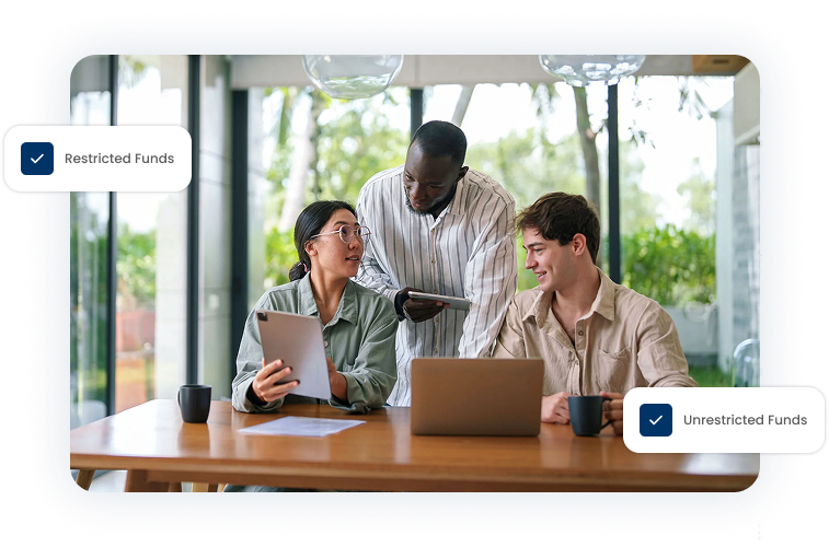 Charity and non-profit bookkeeping with restricted and unrestricted fund tracking